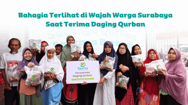 bahagia terima daging qurban