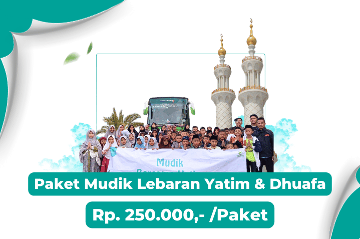Paket mudik lebaran yatim dan dhuafa