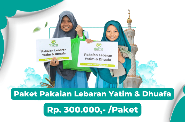 Paket pakaian lebaran yatim dan dhuafa